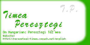 timea peresztegi business card